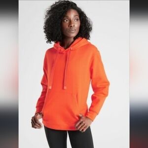 ATHLETA Sweatshirt 24/7 Hoodie Pullover French Terry Torch Red W-139 Sz M